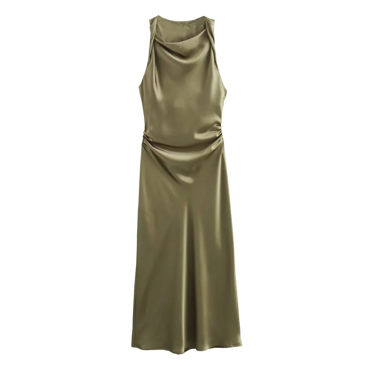 Satin Slip Midi Dress