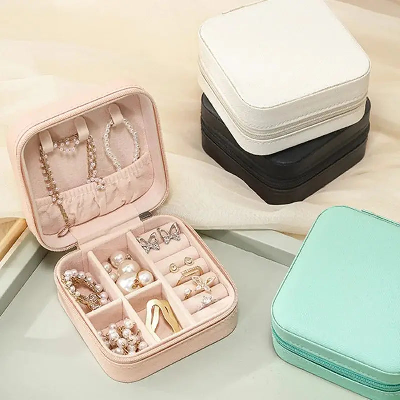 Portable Mini Jewelry Storage Box Travel Organizer