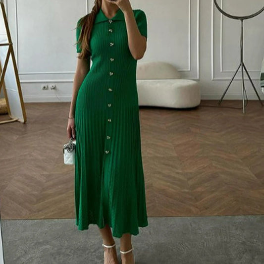 Elegant Knit Maxi Dress