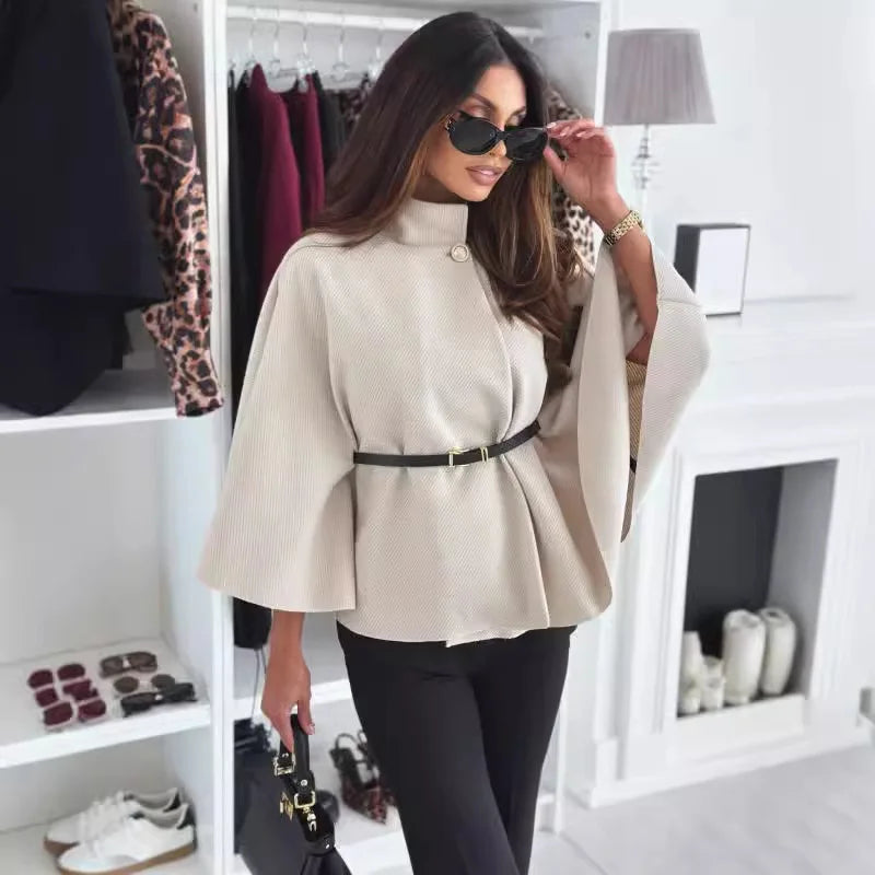 Batwing Sleeve Elegant Warm Loose Outwear