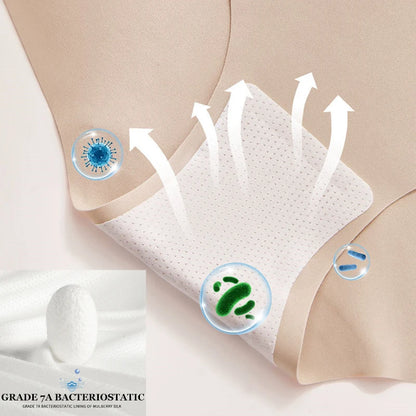 5PCS Seamless Mulberry Silk Underwear