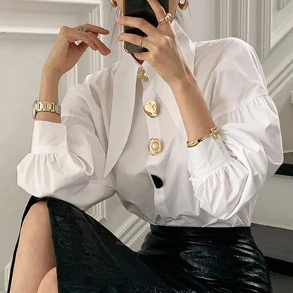 White Elegant Pearl Long-sleeved