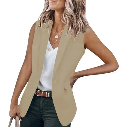 Casual Sleeveless Collar Loose Cardigan