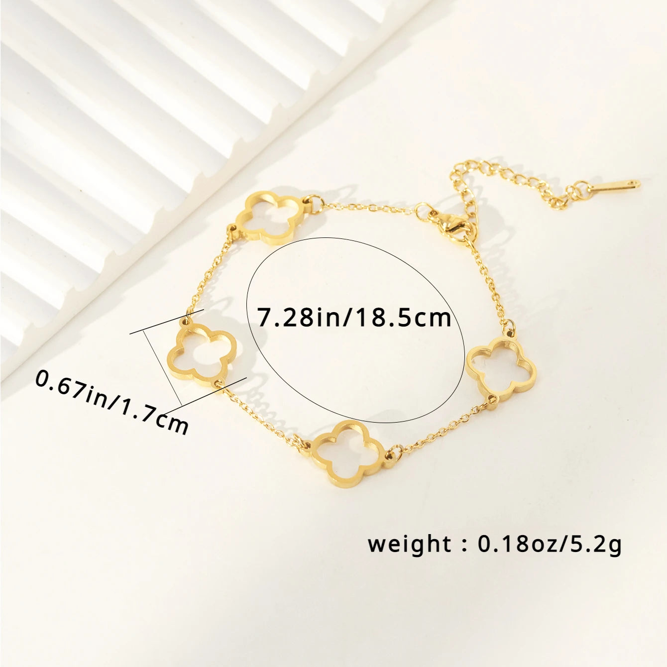 Trendy Stainless Steel 18K Gold Plated Bracelet