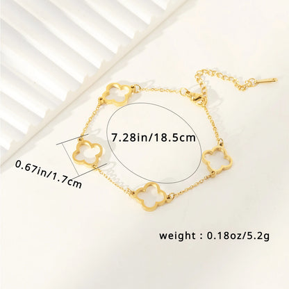 Trendy Stainless Steel 18K Gold Plated Bracelet