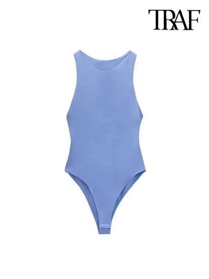 Halter Neck Skinny Bodysuit