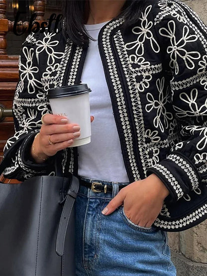 Vintage Printed Jacket Shorts Set