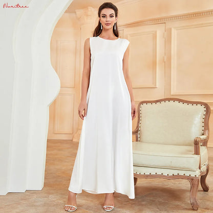 White Ramadan Inner Dresses Islamic Clothing