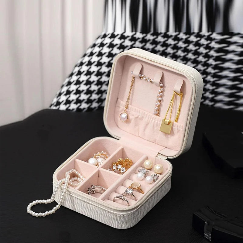 Portable Mini Jewelry Storage Box Travel Organizer