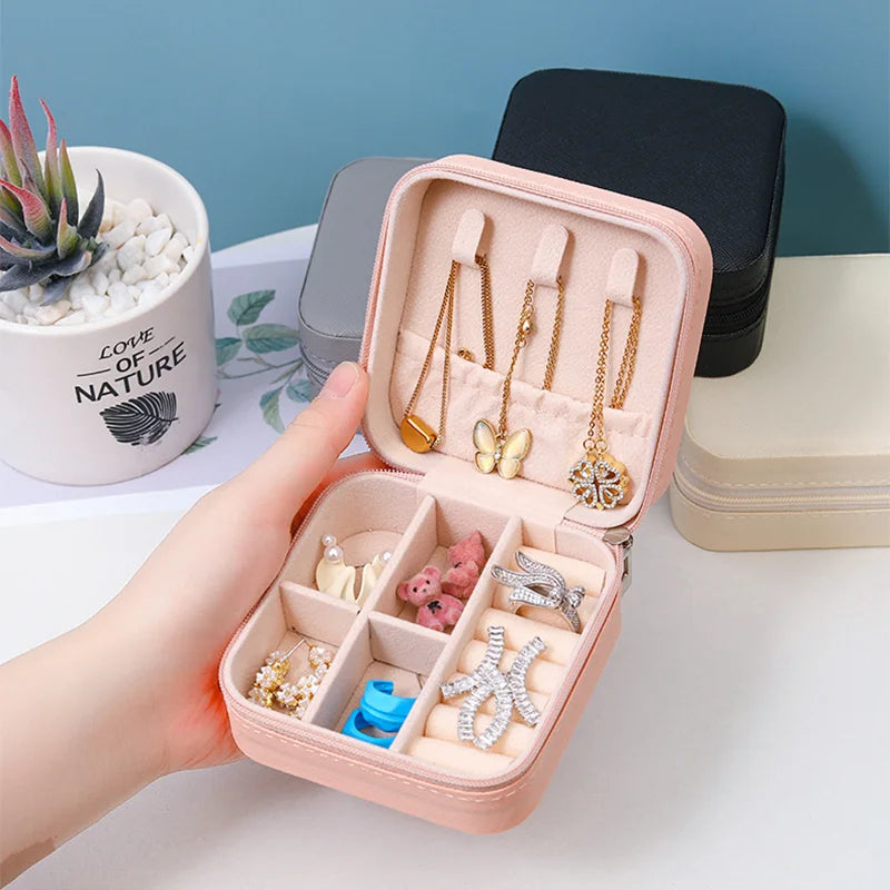 Portable Mini Jewelry Storage Box Travel Organizer