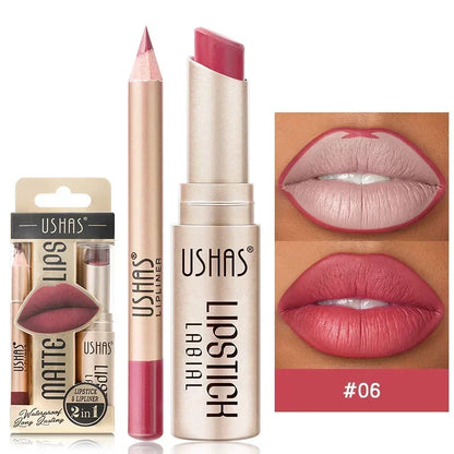 2 In 1 Waterproof Lipstick Set