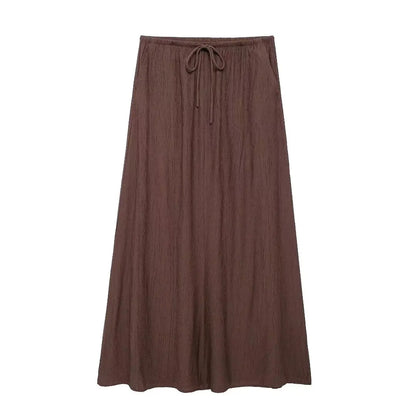 Chic V-neck Sleeveless Lace-up Casual Skirt Set