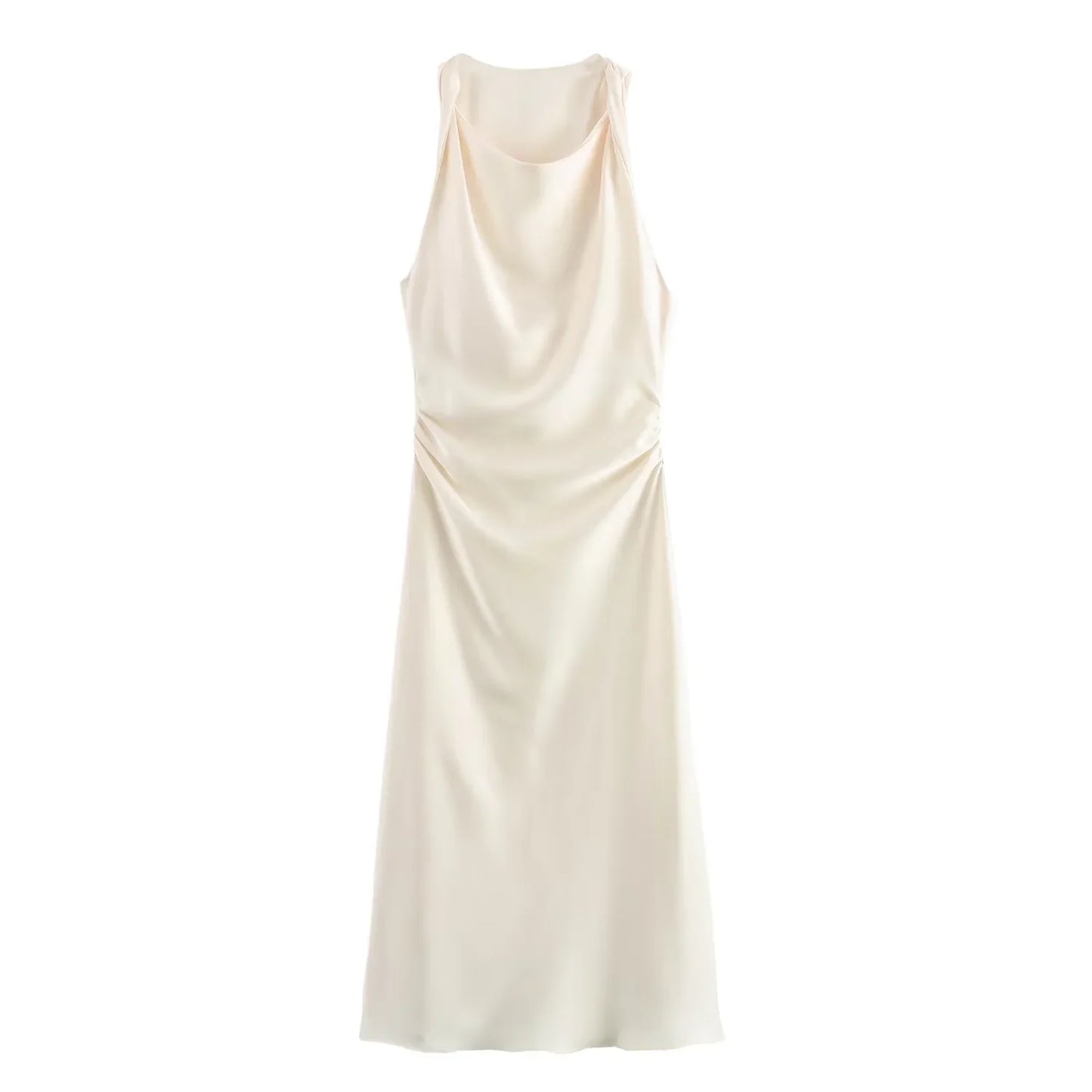 Satin Slip Midi Dress