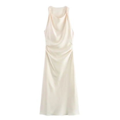 Satin Slip Midi Dress