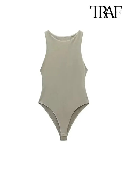 Halter Neck Skinny Bodysuit