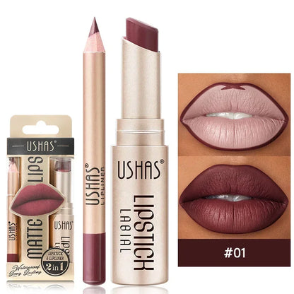 2 In 1 Waterproof Lipstick Set