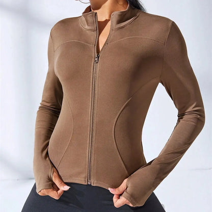 Fitness Clothes Slimming Body Sculpting Zipper Yoga Jacket