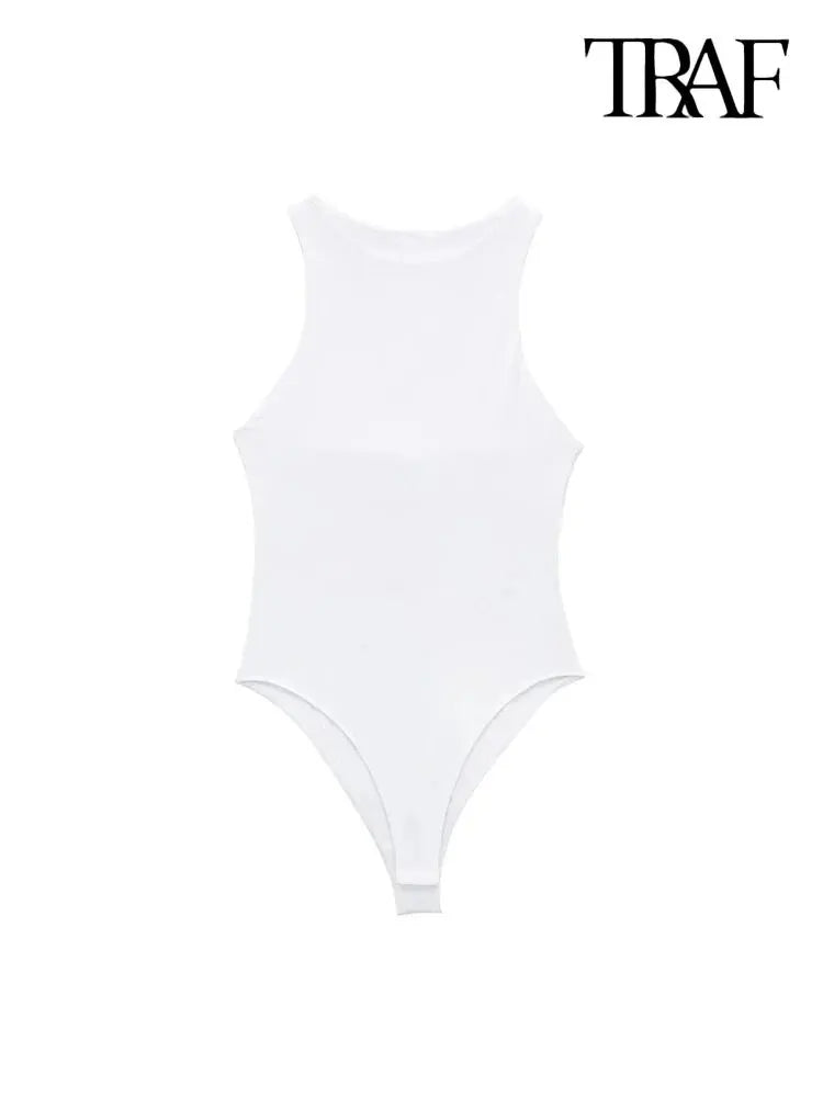 Halter Neck Skinny Bodysuit
