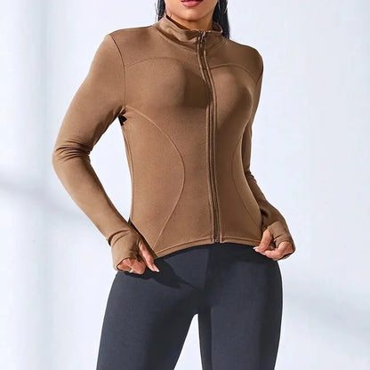 Fitness Clothes Slimming Body Sculpting Zipper Yoga Jacket