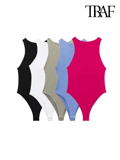 Halter Neck Skinny Bodysuit