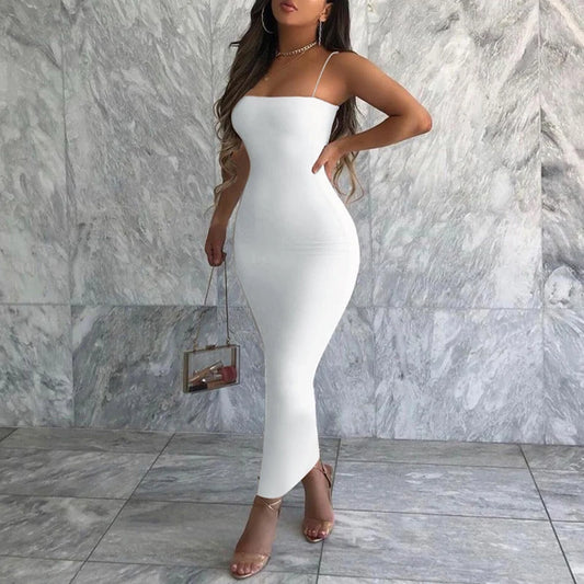 Sexy Dress Women Streetwear Sleeveless Backless