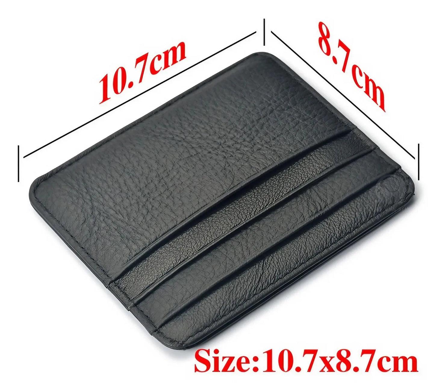 Genuine Leather ID Pocket Bank Credit Card Holder 1PC