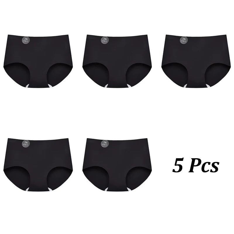 5PCS Seamless Mulberry Silk Underwear