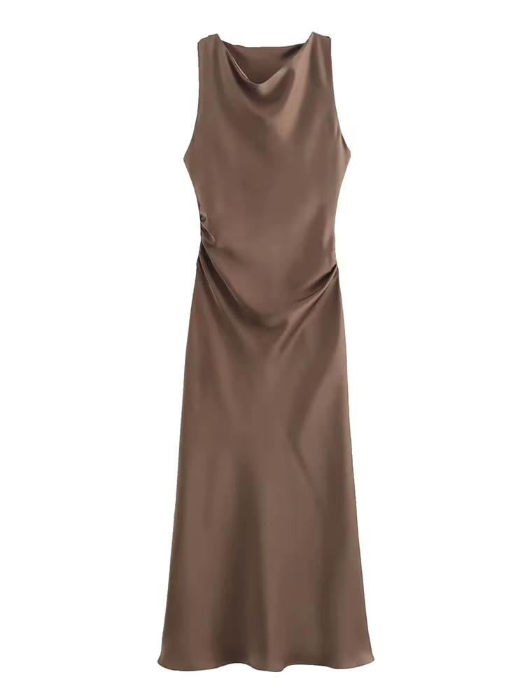 Satin Slip Midi Dress